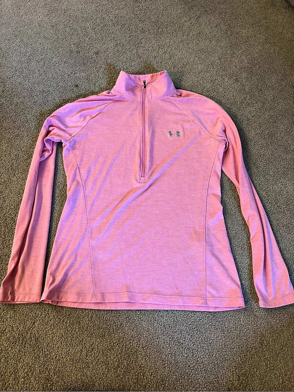 Under Armour UA Tech Twist 1/2 Zip Women's Pink Athletic Top